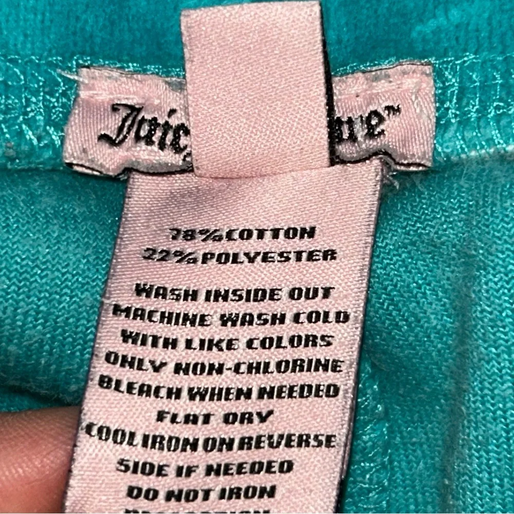 VINTAGE Y2K JUICY COUTURE LOW RISE STRAIGHT CUT GREEN PANTS SIZE L - Picture 7 of 7